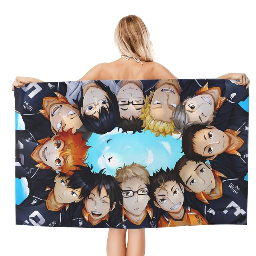 中古　ハイキュー!! バスタオル・タオル・ハンカチ12点セット 中古 ハイキュー!! タオル・ハンカチ12点セット